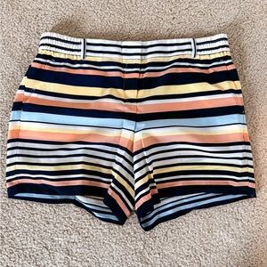 The Limited Striped Women's Shorts - Navy, Yellow, Orange
